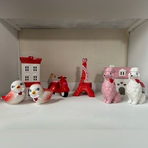 Spritz Valentine’s Ceramic Collection French Poodles Lovebirds Eiffel Tower